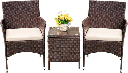🌿 Cozy Outdoor Rattan Sofa Set – Comfortable Cushions for Patio & Garden Relaxation 🛋️☀️