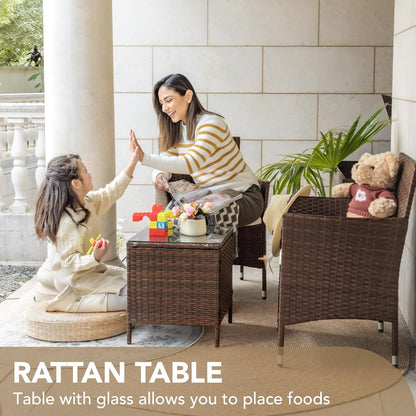 🌿 Cozy Outdoor Rattan Sofa Set – Comfortable Cushions for Patio & Garden Relaxation 🛋️☀️