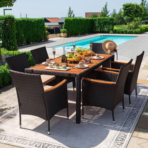 🌞 Outdoor Conversation Sofa – Cozy Backyard Lounge with Armrests & Cushions 🛋️🍹