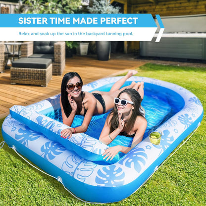 🌞💦 Inflatable Sun Lounger – Comfortable Neck Support Pool & Beach Float 🏖️🌊 Summer Outdoor Relaxation