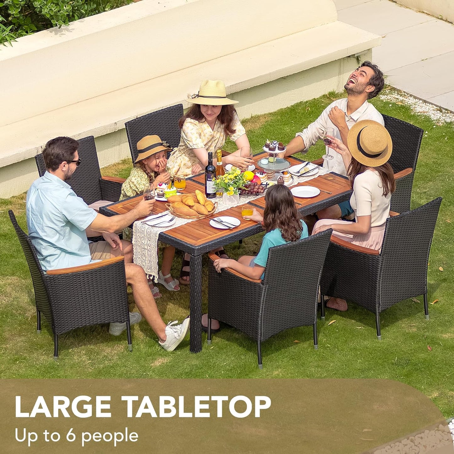 🌞 Outdoor Conversation Sofa – Cozy Backyard Lounge with Armrests & Cushions 🛋️🍹